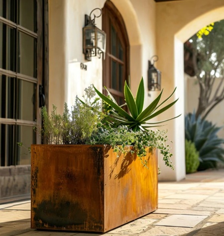 corten steel planter
